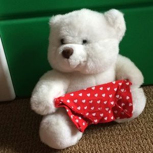 🆕teddy bear with heart ❤️ printed pocket pouch